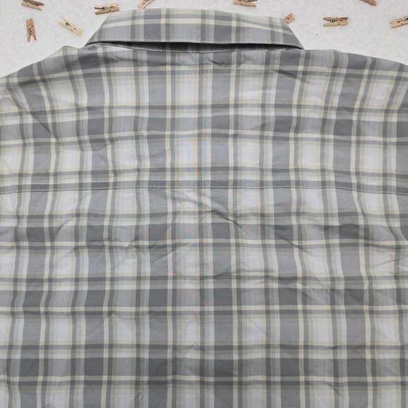 5.11 Tactical Plaid Button Up Shirt Gray Short Sleeve XL Outdoor Casual - Picture 16 of 16